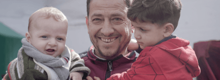 Vader en kinderen uit Libanon - Fotografie War Child.